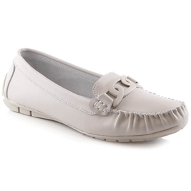 Women's Leather Loafers Filippo DP4547 Beige 1