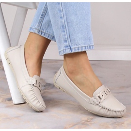 Women's Leather Loafers Filippo DP4547 Beige 2