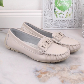 Women's Leather Loafers Filippo DP4547 Beige 3