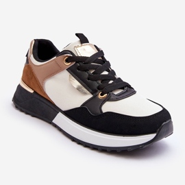 Stylish women's sports shoes Beige and Black Katenia 1