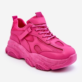 PG1 Women's Chunky Platform Sneakers Fuchsia Agnenia pink 1