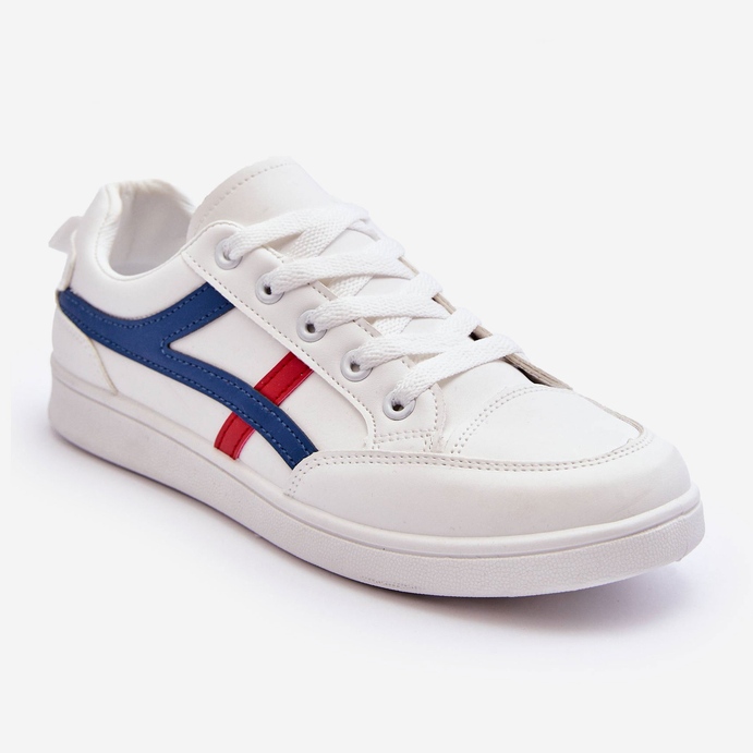 PG1 Women's Low Sport Shoes with Stripes White Alemessa 1