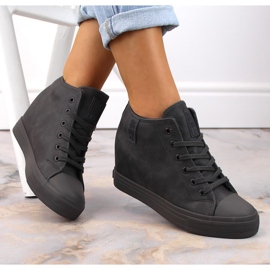 Women's wedge sneakers insulated gray Big Star MM274005 grey 1