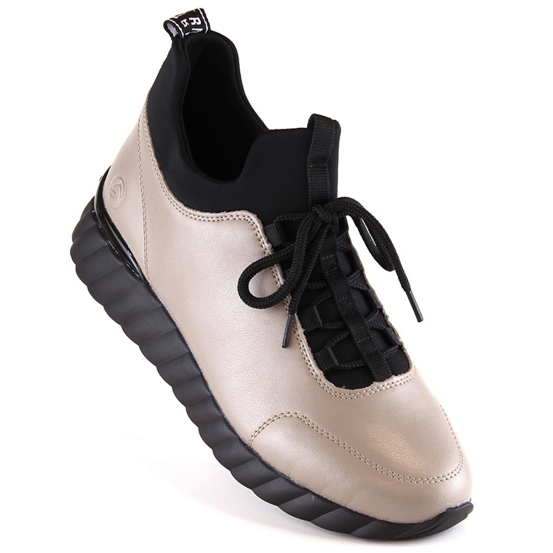 Leather half boots women's boots insulated beige Rieker Remonte D5977-01 1