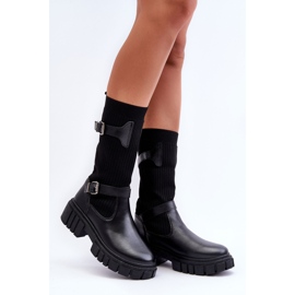 Women's Sock Boots Black Abroze 2