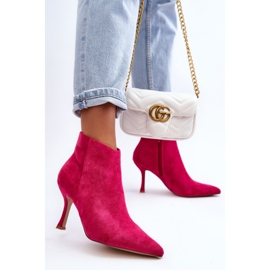 WS1 Women's Fuchsia Merisa Suede High Heel Boots pink 1