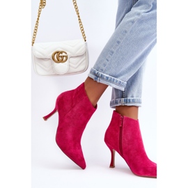 WS1 Women's Fuchsia Merisa Suede High Heel Boots pink 2
