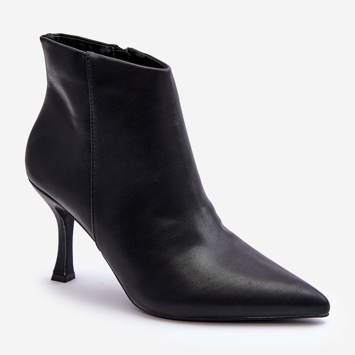 Women's Leather High Heel Boots Black Merisa 1 Women's Leather High Heel Boots Black Merisa 1