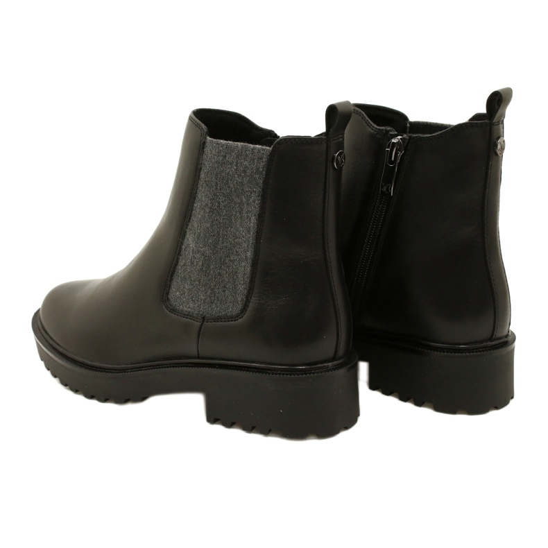 Women's leather boots on the thicker bottom Caprice 9-25419-41 022 black 4 Women's leather boots on the thicker bottom Caprice 9-25419-41 022 black 4
