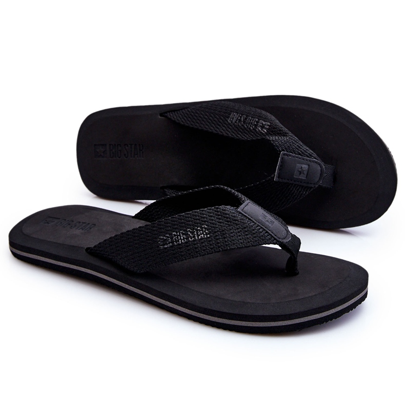 Men's Foam Flip Flops Big Star LL174618 Black 4