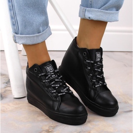 Women's black Wedge sneakers Big Star EE274127 1