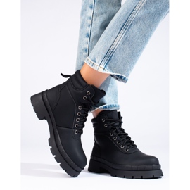 Black Shelovet laced boots for women 1