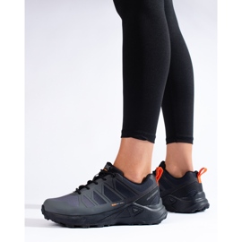 DK Softshell gray women's trekking shoes black grey 1