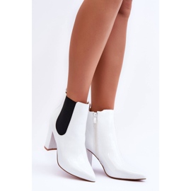 Lacquered Boots On A Heel White Evita 1