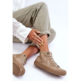 Women's Sneakers Big Star High Warm Beige GG274071 1