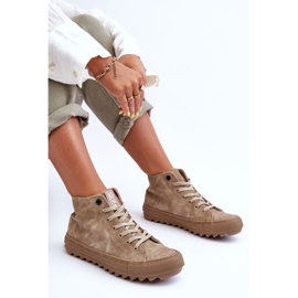 Women's Sneakers Big Star High Warm Beige GG274071 2