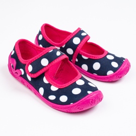 Shelovet polka dot slippers for girls pink 1 Shelovet polka dot slippers for girls pink 1