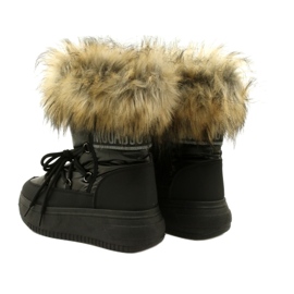 News Women's snow boots with fur 23SN26-6567 black 6