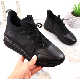 Rieker Remonte D5977-01 leather insulated women's boots black 1