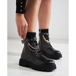 Women's Workers with Shelovet chains black 1