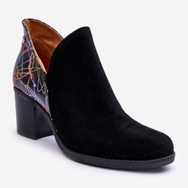 Women's Leather Boots On Heel Maciejka 04492-99 Black 1