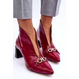 Leather Boots On Heel Maciejka 05262-15 Fuchsia pink 1