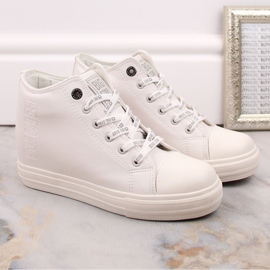 Women's sneakers on the wedge white Big Star EE274128 2