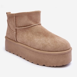 FD1 Suede Snow Boots On Corcoran Beige Platform 2