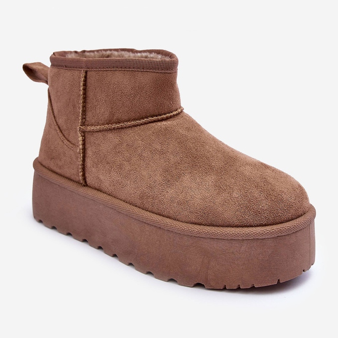 FD1 Suede Snow Boots On Dark Beige Corcoran Platform 2