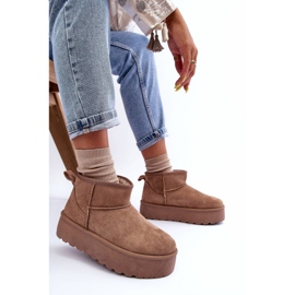 FD1 Suede Snow Boots On Dark Beige Corcoran Platform 1