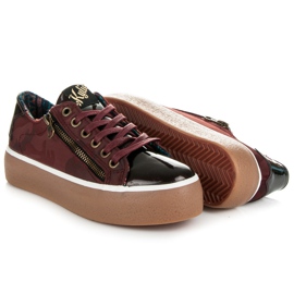 Kylie Lacquered Bordo Sneakers 1 Kylie Lacquered Bordo Sneakers 1