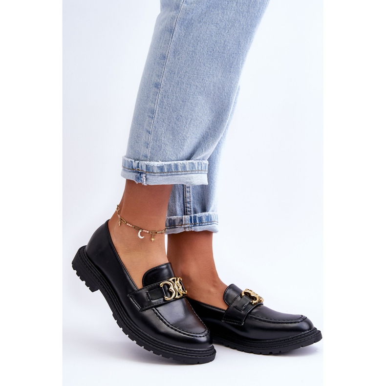 PS1 Women's Flat Heel Loafers Black Sincias 1 PS1 Women's Flat Heel Loafers Black Sincias 1