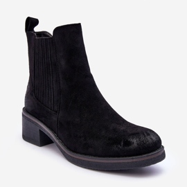 WS1 Classic Suede Boots For Women Black Metanassa 1