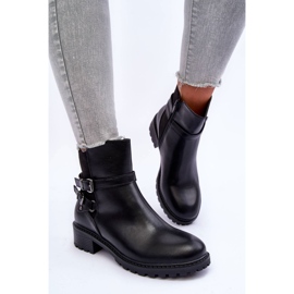 Women's Boots With Stripes Black Minks 1