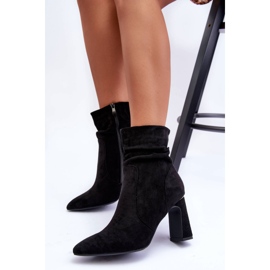 PG1 Black Mellamene Suede Heel Boots 2 PG1 Black Mellamene Suede Heel Boots 2