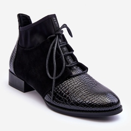 Women's Boots On Flat Heels Black S.Barski 259-1 1