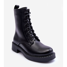 WS1 Flat Black Aganne Worker Boots 1