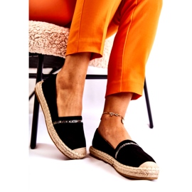 S.Barski Classic Women's Black Slip-On Espadrilles Cersei 3