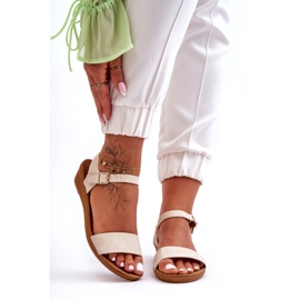 Arya Classic Low Wedge Sandals Beige 3