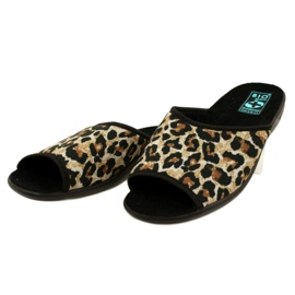 Adanex 16833 women's leopard slippers black 3