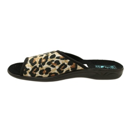 Adanex 16833 women's leopard slippers black 2