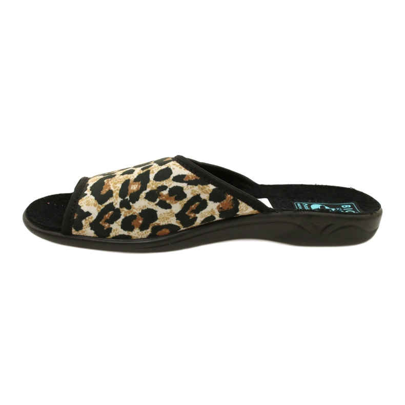 Adanex 16833 women's leopard slippers black 2