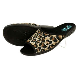 Adanex 16833 women's leopard slippers black 4