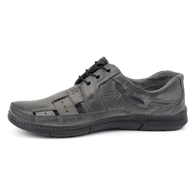 Olivier Openwork men's summer shoes 600 grey 1
