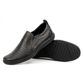 Olivier Openwork men's loafers for the summer 662 black 1