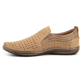 Olivier Openwork men's loafers for the summer 662 beige 1