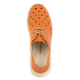 WASAK Women's shoes leather sneakers 0692W orange 1