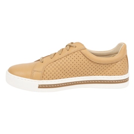WASAK Women's shoes leather sneakers 0675W brown 1