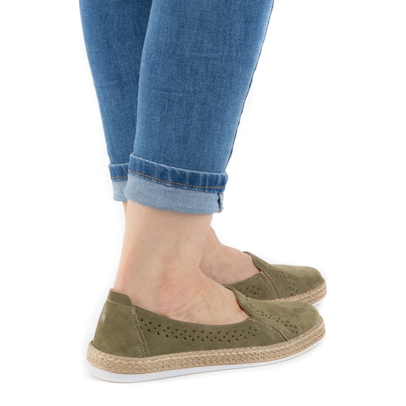WASAK Women's shoes leather espadrilles 0646W green 1 WASAK Women's shoes leather espadrilles 0646W green 1