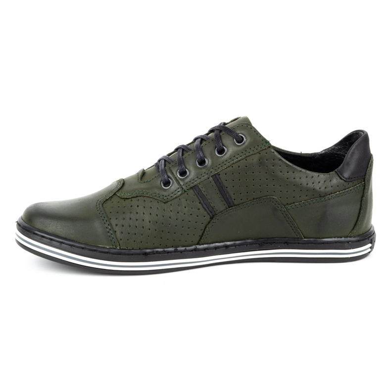 Polbut Men's casual leather shoes 1801p green 1 Polbut Men's casual leather shoes 1801p green 1